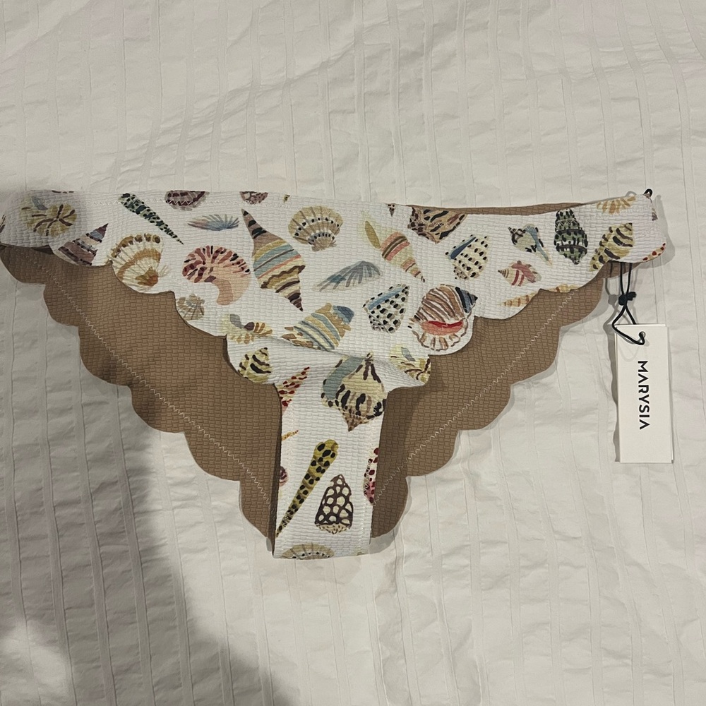 Marysia shell scallop swim bikini bathing suit bottom, NWT